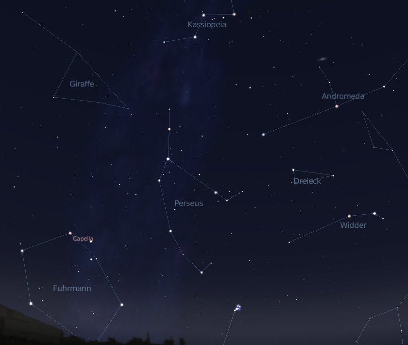 Ausschnitt aus dem Sternenprogramm Stellarium